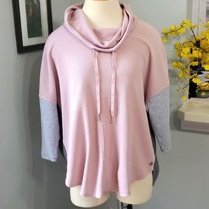 Calvin Klein Performance Pink and Gray Lightweight Cowl Neck Tunic
